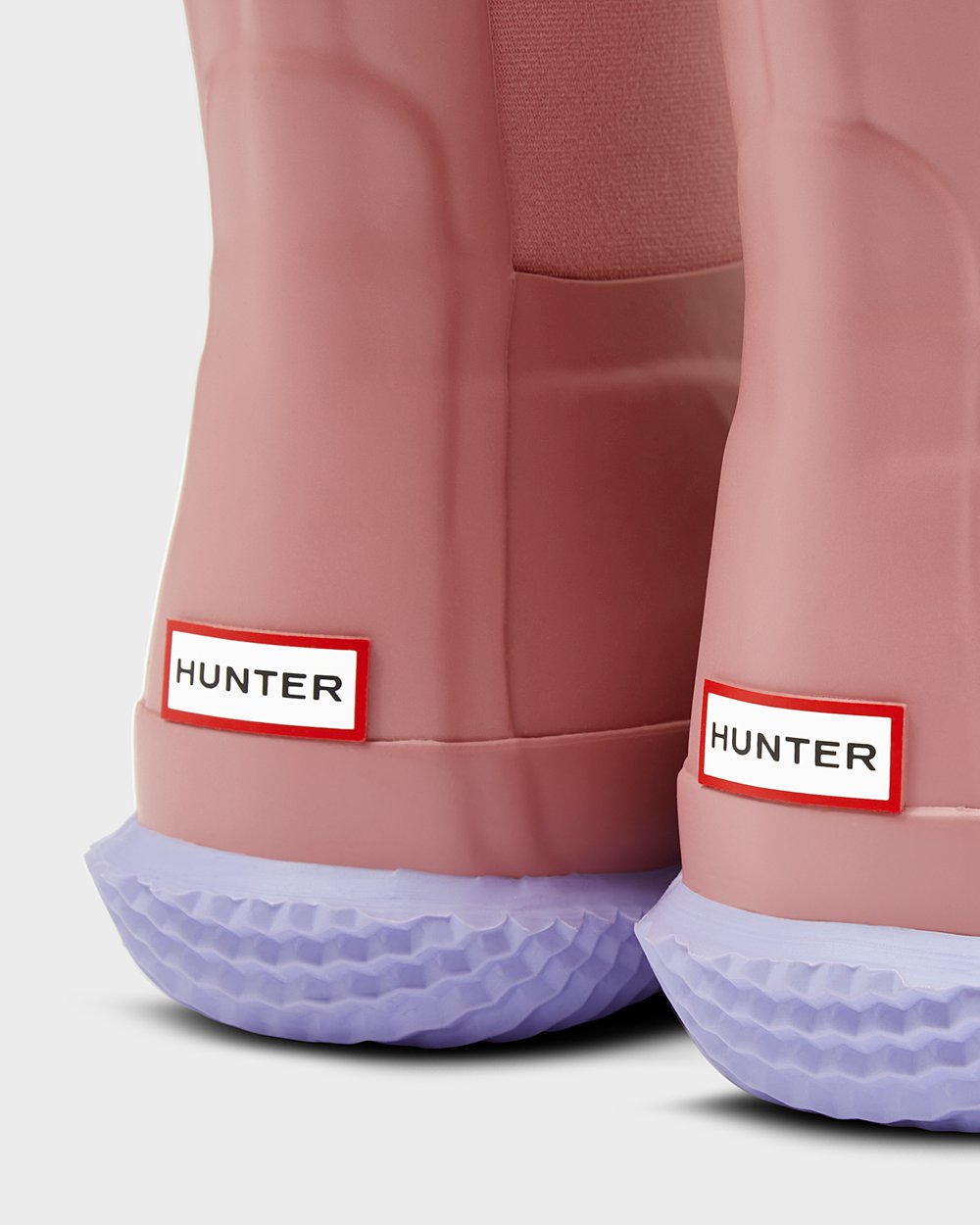 Kids Hunter Original Big Insulated Roll Top Sherpa | Snow Boots Pink/Purple | NZ-49573-PNDA